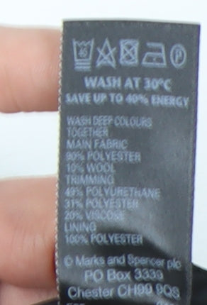 Marks and Spencer Women's Black Pencil Skirt, Size 12