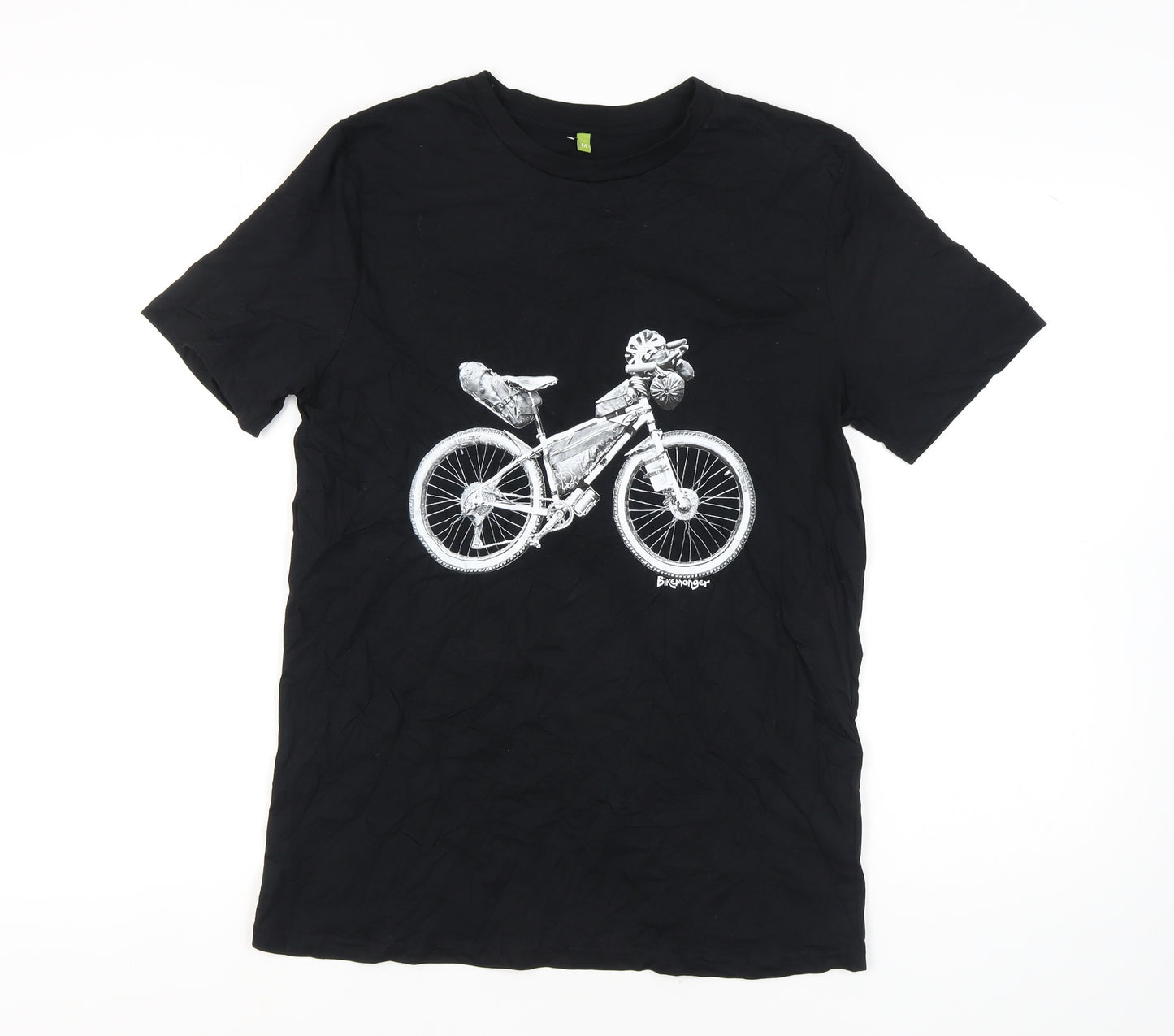 Teemill Black Biker Graphic Men's T-Shirt M