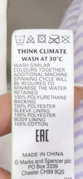 Marks and Spencer Women’s White Rain Coat, Size 12