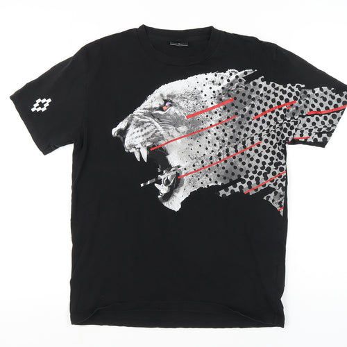 Marcelo Burlon Men’s Black XS Animal Print T-Shirt