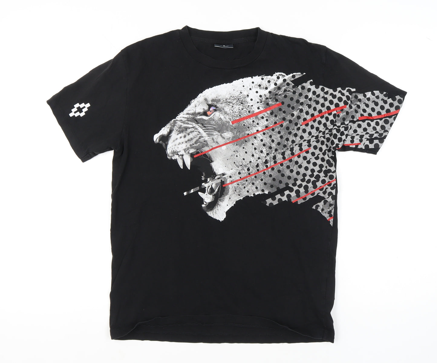 Marcelo Burlon Men’s Black XS Animal Print T-Shirt