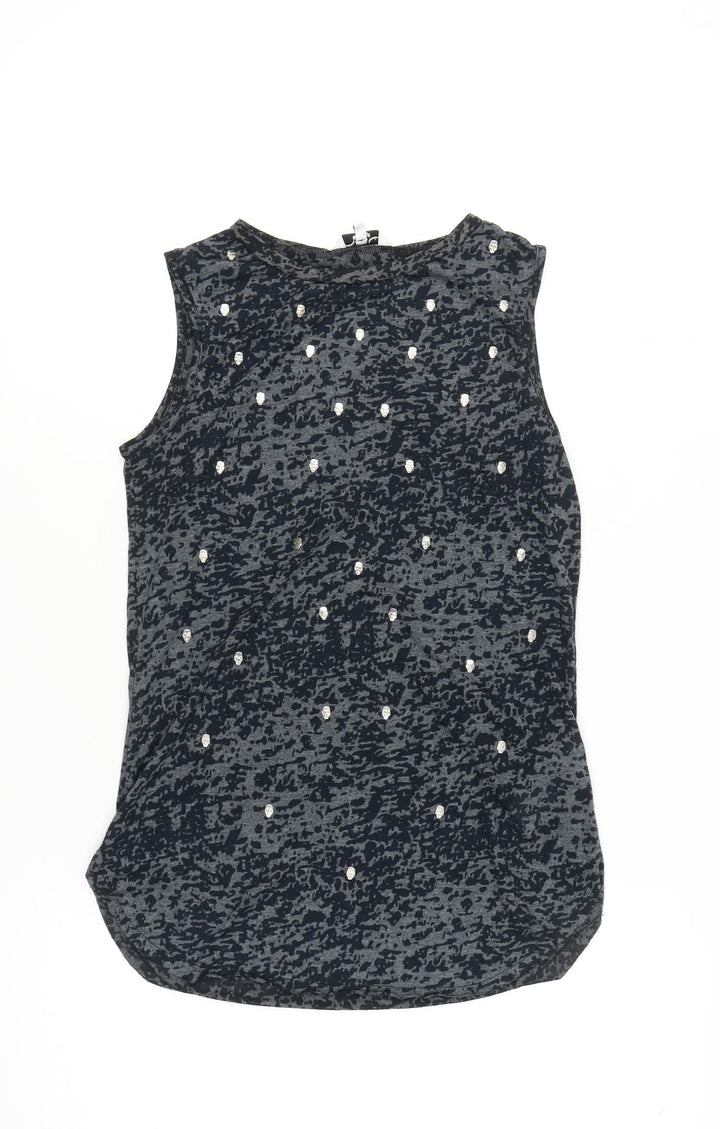 New Look Women's Black Animal Print Tank Top