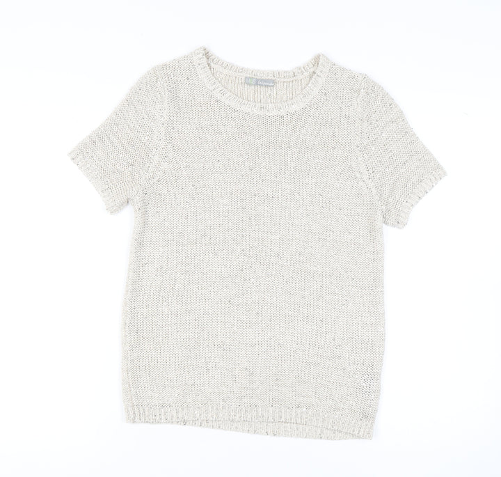 Marks and Spencer Women's Beige Pullover Jumper Size 14