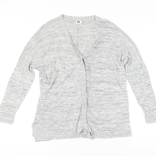 Kin by John Lewis Women's Grey V-Neck Cardigan Size 12