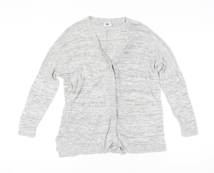 Kin by John Lewis Women's Grey V-Neck Cardigan Size 12
