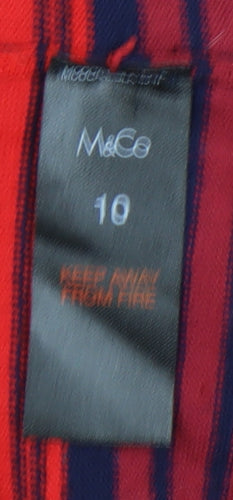 M&Co Women's Striped Cardigan, Multicoloured, Size 10