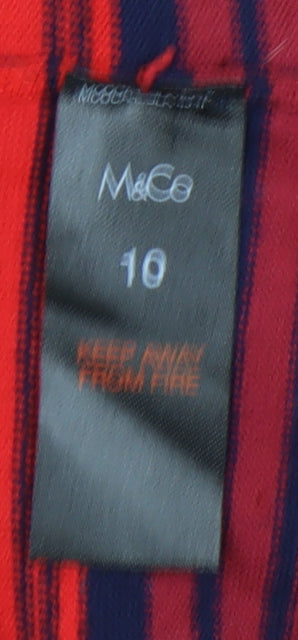 M&Co Women's Striped Cardigan, Multicoloured, Size 10