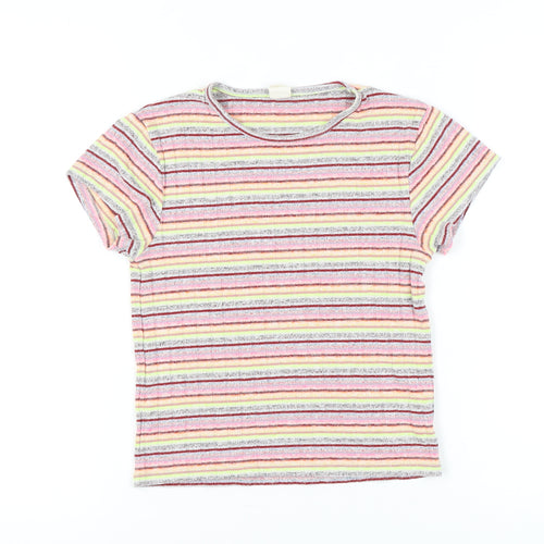 Urban Outfitters Women's Striped T-Shirt, Size 12, Multicoloured