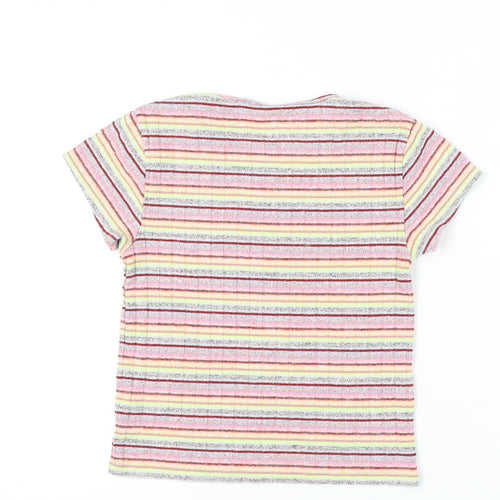 Urban Outfitters Women's Striped T-Shirt, Size 12, Multicoloured