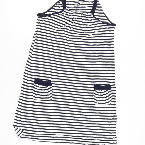 Next Women's Multicoloured Striped Swing Dress Size 10