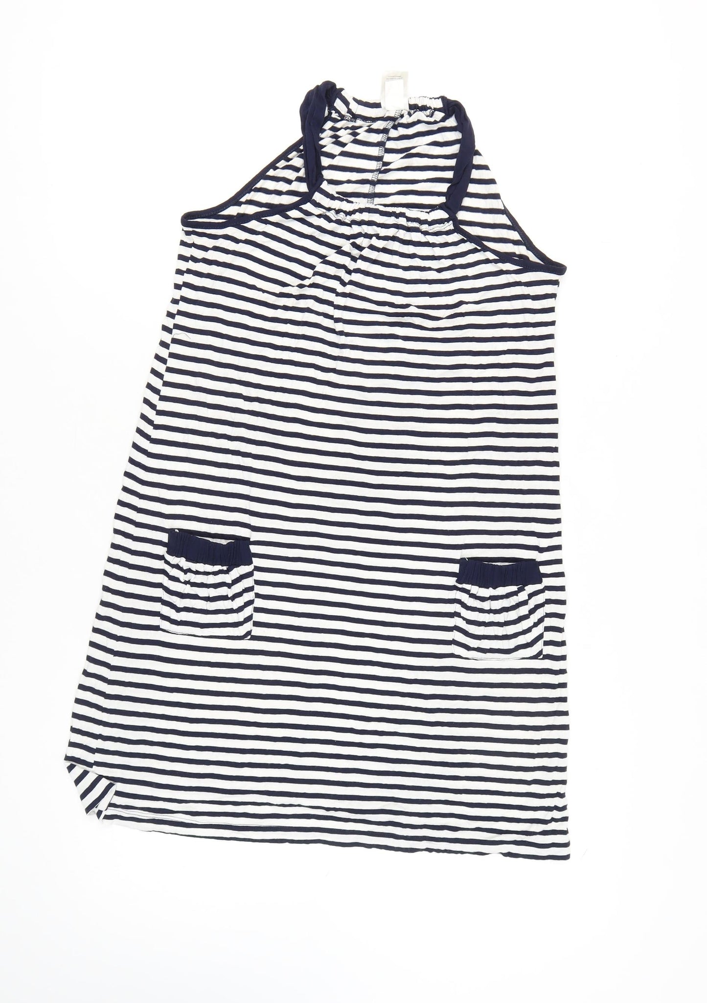 Next Women's Multicoloured Striped Swing Dress Size 10