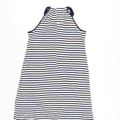 Next Women's Multicoloured Striped Swing Dress Size 10