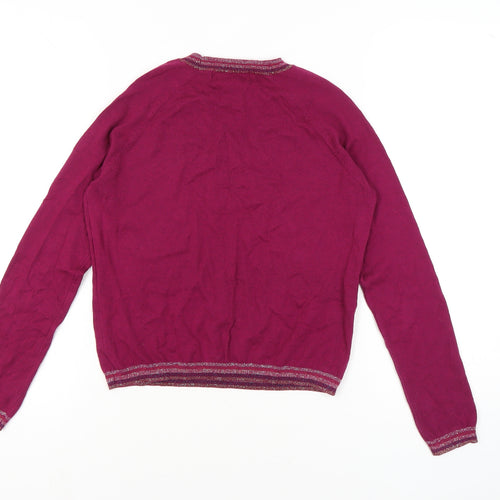 Mango Women's Pink Pullover Jumper - Size 10