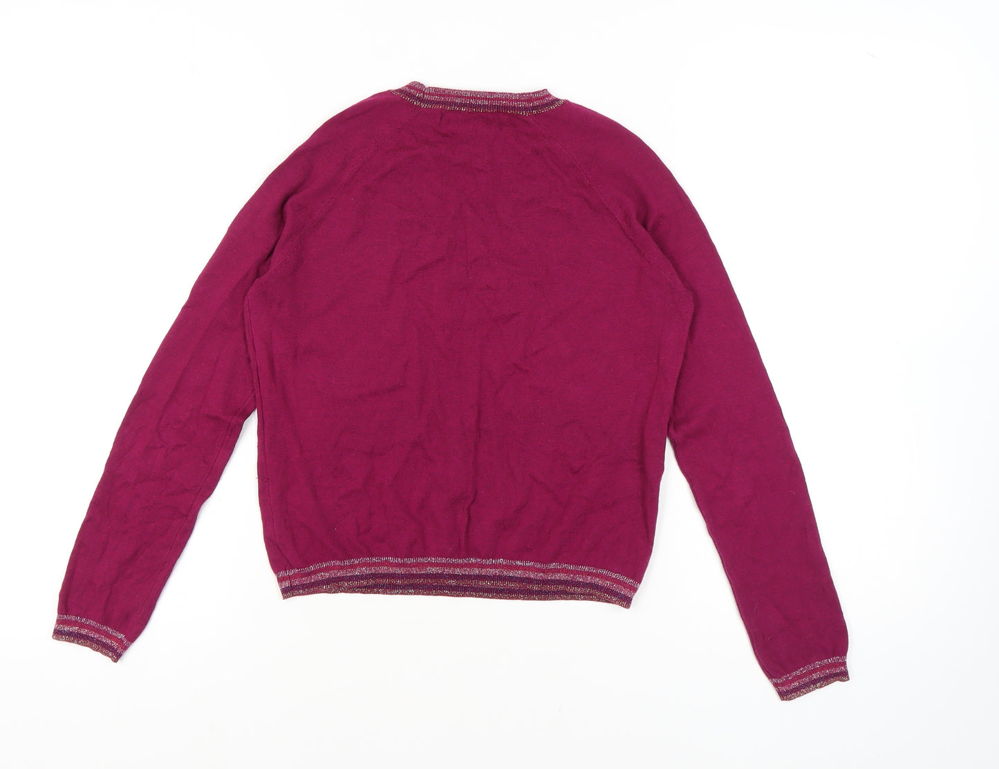 Mango Women's Pink Pullover Jumper - Size 10