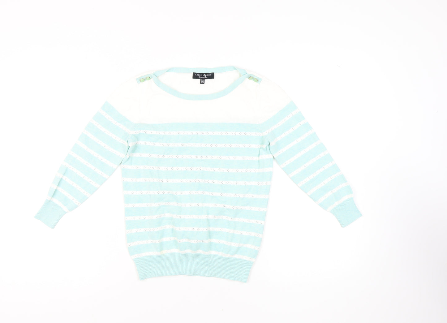 Laura Ashley Women's Striped Jumper, Multicoloured, Size 10