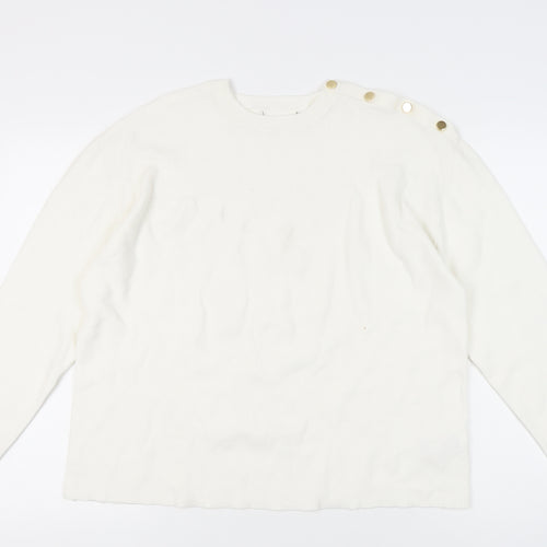 Marks and Spencer Ivory Women's L Crew Neck Jumper