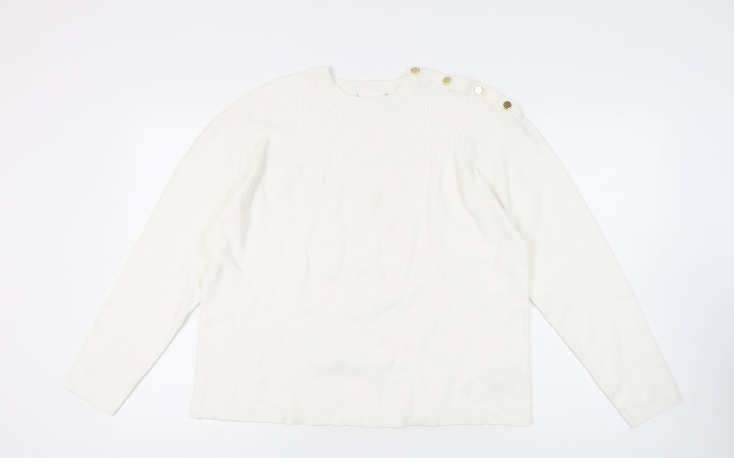 Marks and Spencer Ivory Women's L Crew Neck Jumper