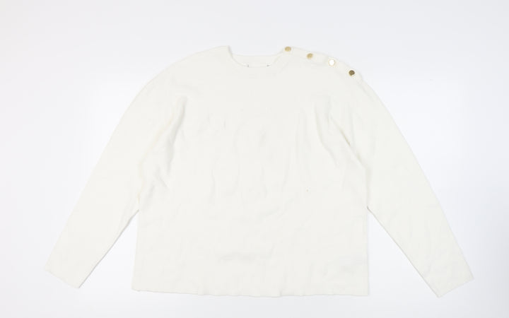 Marks and Spencer Ivory Women's L Crew Neck Jumper