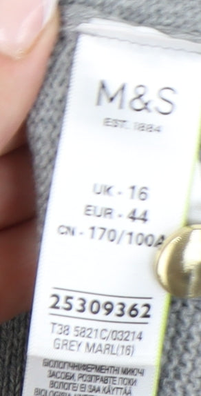 Marks and Spencer Women's Grey Cardigan Size 16