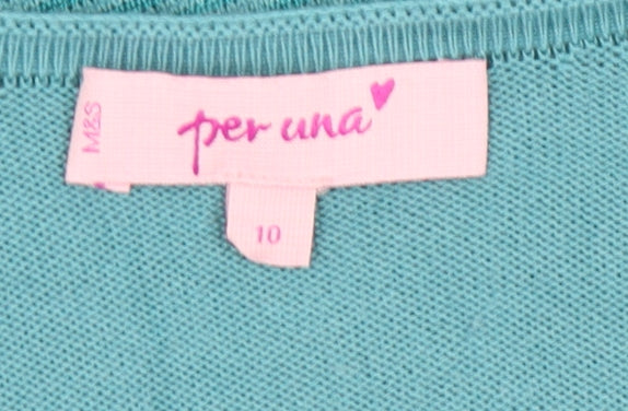 Marks and Spencer Women's Green Cardigan, Size 10