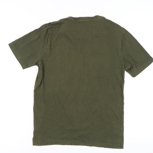 Puma Men's Green T-Shirt S Graphic Print Logo Casual