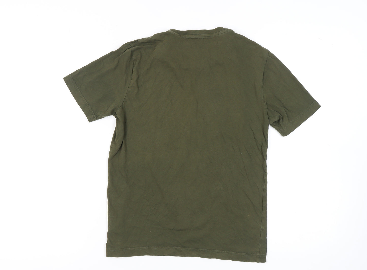 Puma Men's Green T-Shirt S Graphic Print Logo Casual