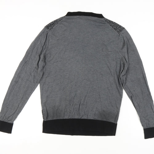 LILANZ Unisex Grey Geometric Pullover Jumper Size 20