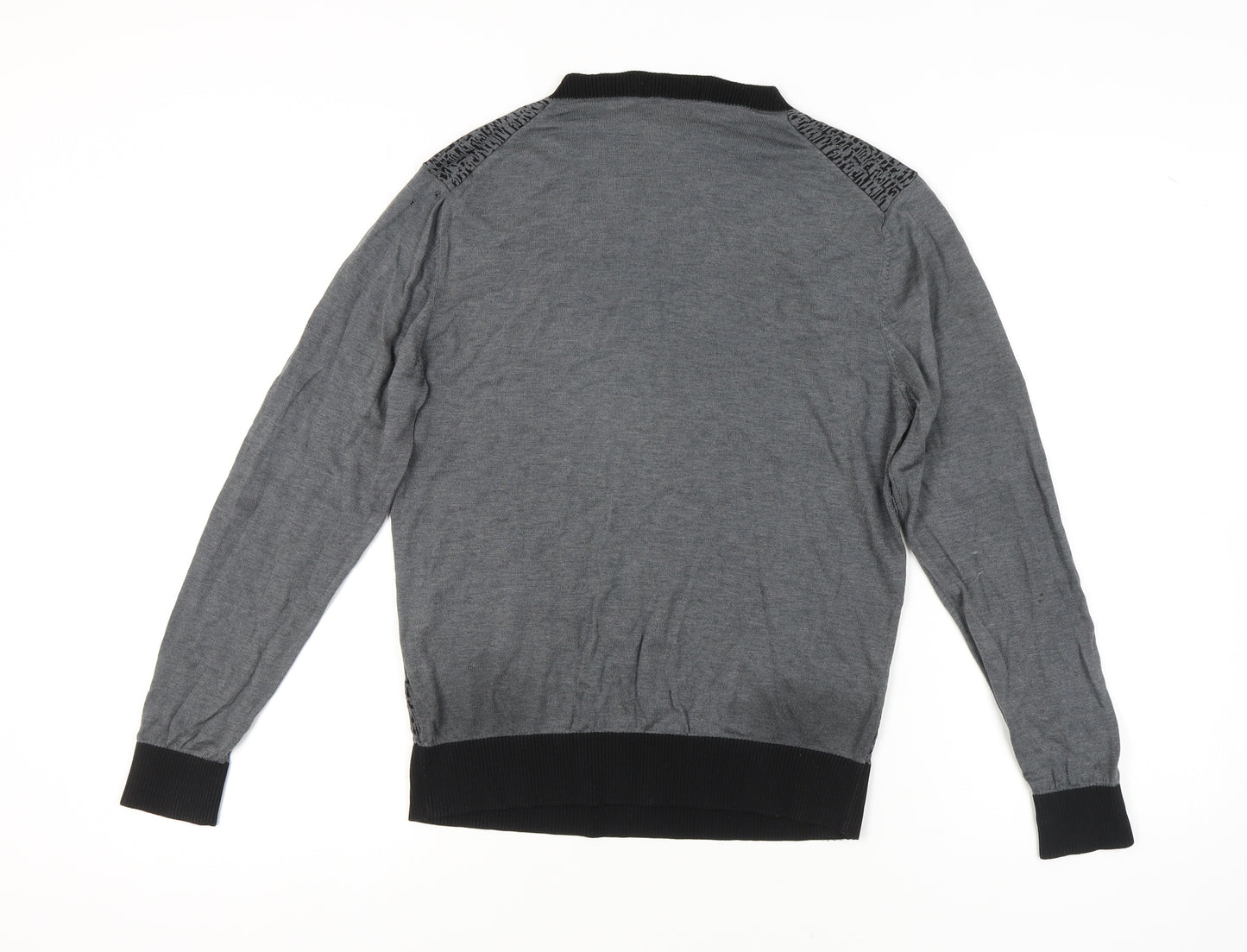 LILANZ Unisex Grey Geometric Pullover Jumper Size 20