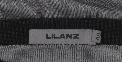 LILANZ Unisex Grey Geometric Pullover Jumper Size 20