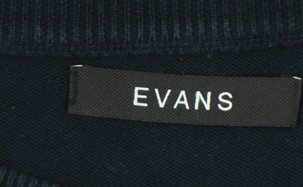 Evans Women's Black Plus Size Pullover Jumper 22/24