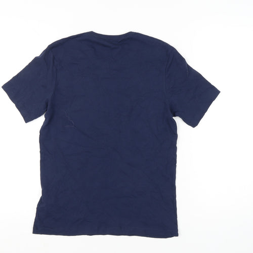 HUGO Men's Blue Crew Neck T-Shirt - Small