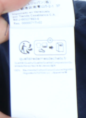 HUGO Men's Blue Crew Neck T-Shirt - Small