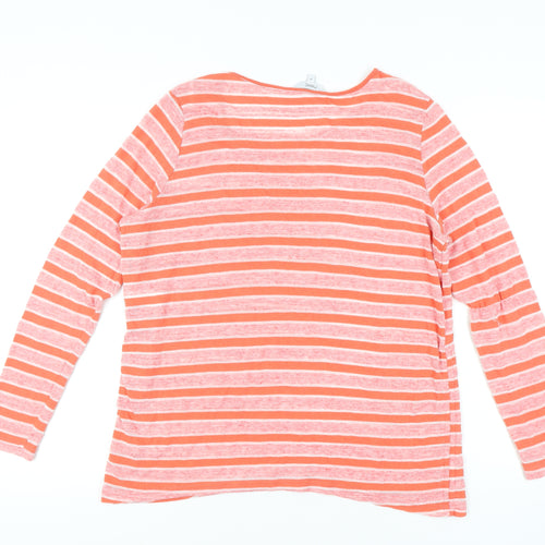 Next Women's Multicoloured Striped Long Sleeve Top - Size 16