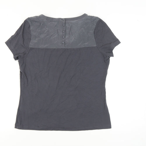 Alex & Co. Women's Grey Square Neck T-Shirt, Size 14