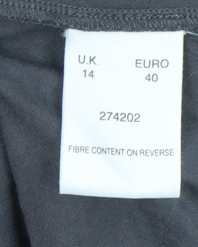 Alex & Co. Women's Grey Square Neck T-Shirt, Size 14