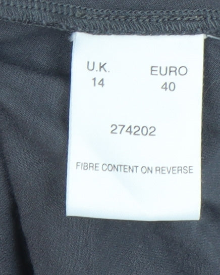 Alex & Co. Women's Grey Square Neck T-Shirt, Size 14