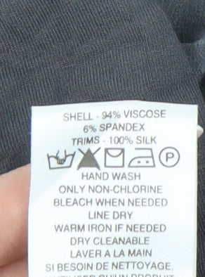 Alex & Co. Women's Grey Square Neck T-Shirt, Size 14