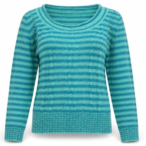 Fat Face Women’s Blue Striped Cowl Neck Jumper Size 12