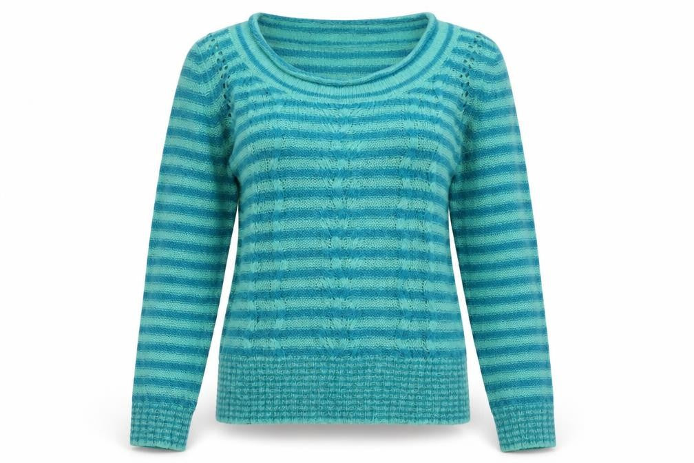 Fat Face Women’s Blue Striped Cowl Neck Jumper Size 12