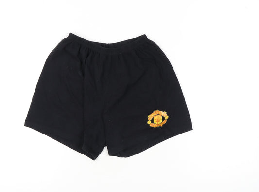 Manchester United Boys Black Sleep Shorts 12-13 Years