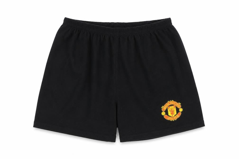 Manchester United Boys Black Sleep Shorts 12-13 Years