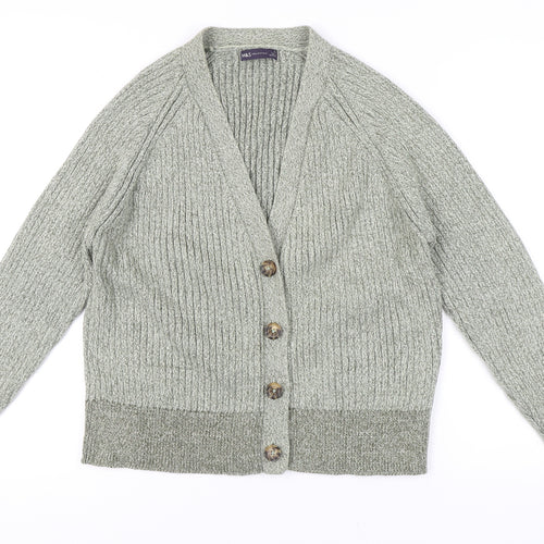 Marks and Spencer Women's Grey XL Button Cardigan