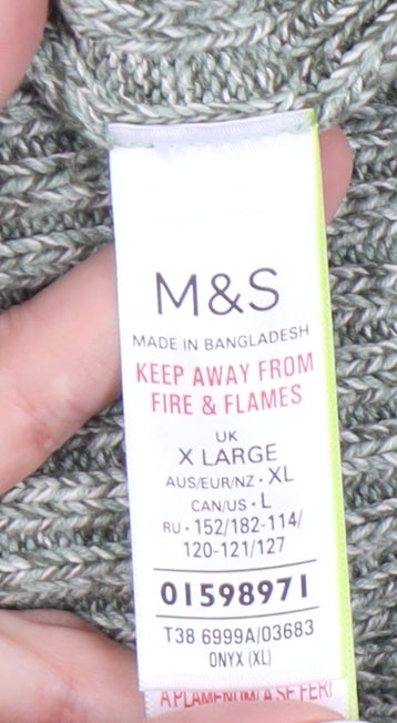 Marks and Spencer Women's Grey XL Button Cardigan