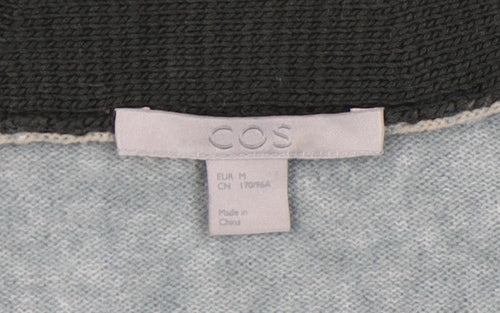 COS Women's Grey Button-Up Cardigan M