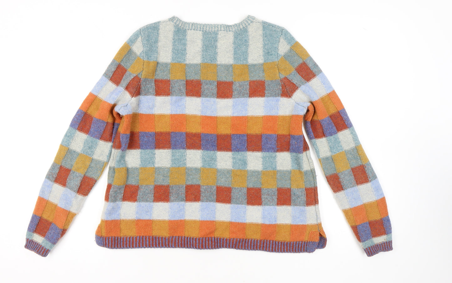 WoolOvers Women's Check Pullover Jumper M