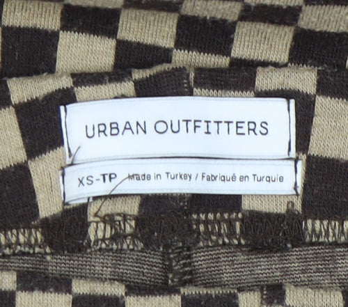 Urban Outfitters Women's XS Brown Beige Check Leggings