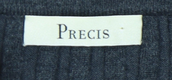 Precis Women's Grey Cardigan L Knit Long Sleeve