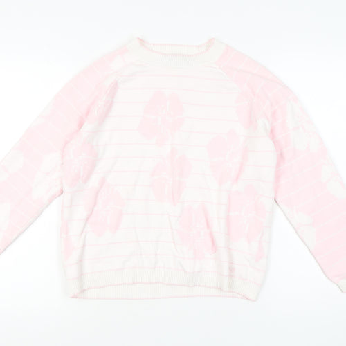 Crew Clothing Women’s Pink Floral Pullover Jumper Size 12