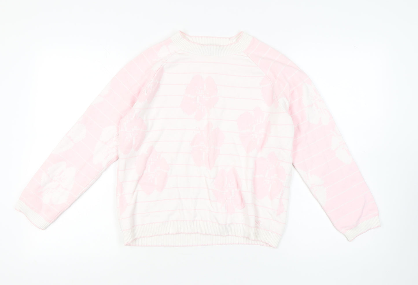 Crew Clothing Women’s Pink Floral Pullover Jumper Size 12
