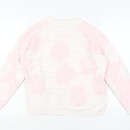 Crew Clothing Women’s Pink Floral Pullover Jumper Size 12